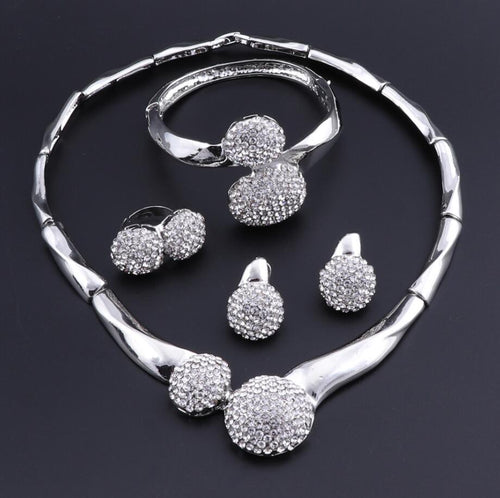 Gold Silver Plated Bridal Jewelry Sets