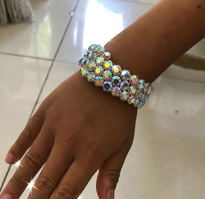 Girls Crystal Ring Bracelet