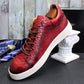 Genuine Leather Classic Lace-Up Sneakers