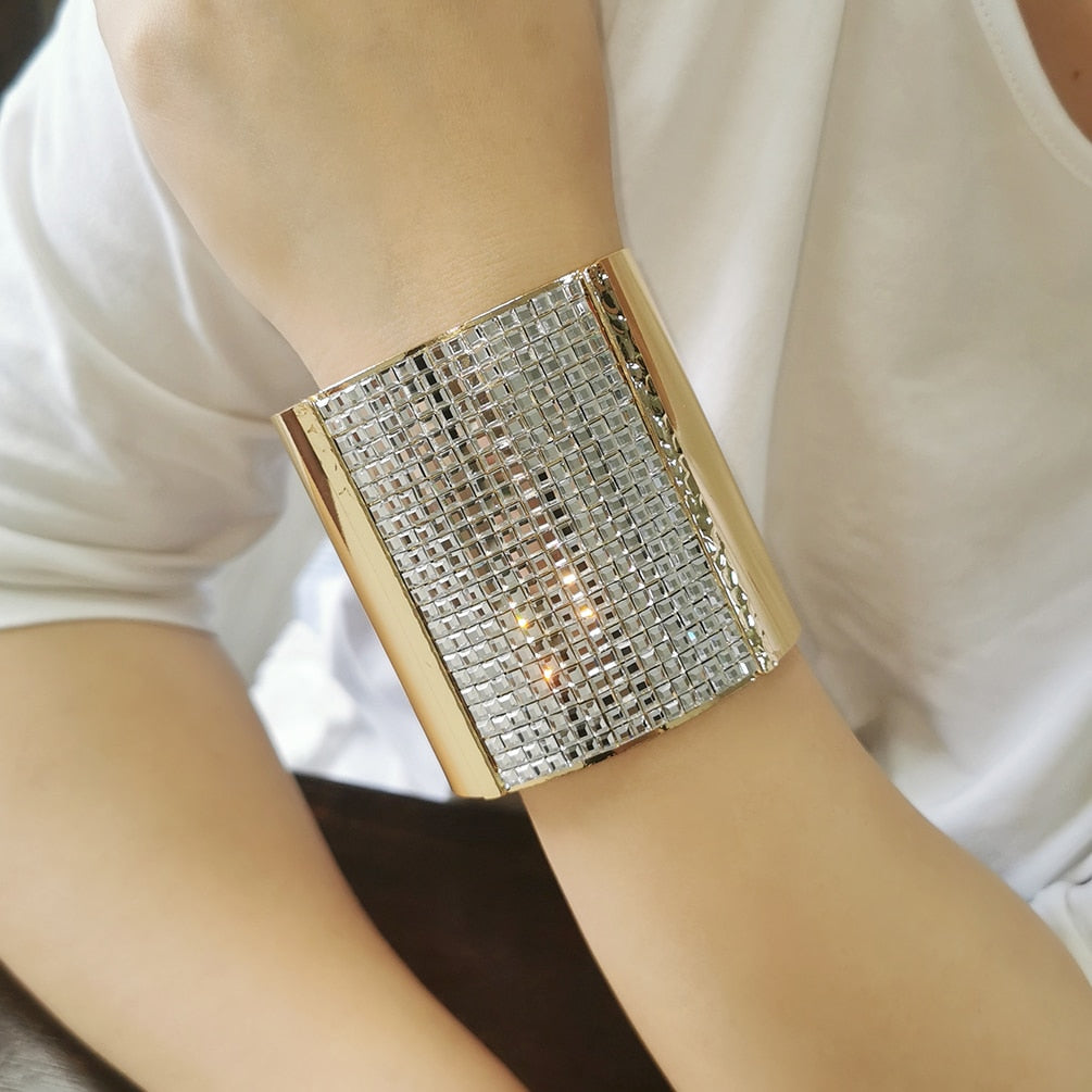 Luxury Sparkling Rhinestones Alloy Cuff