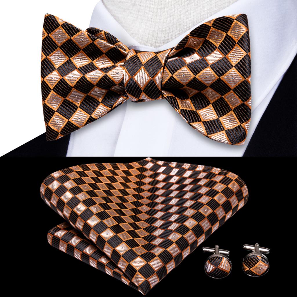 Jacquard Silk Self Bow Tie