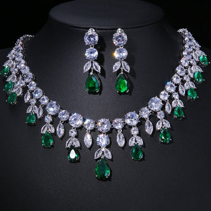 Emerald Bridal Jewelry Sets