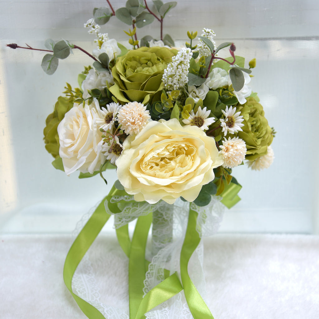 Rustic Vintage Cascading Bridal Bouquet