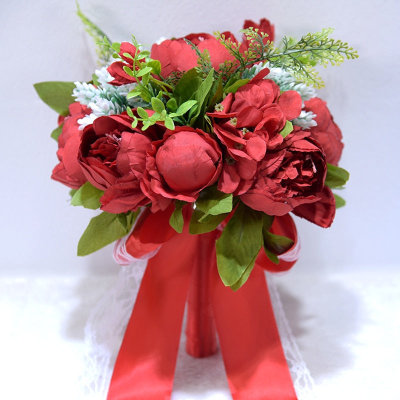 Rustic Vintage Cascading Bridal Bouquet