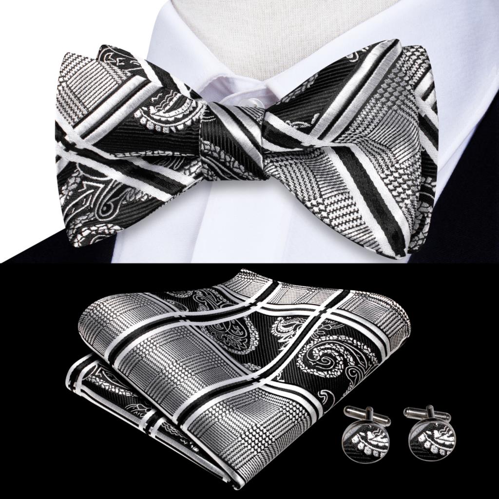 Jacquard Silk Self Bow Tie