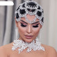 Crystal Bridal Headband Flower Shape
