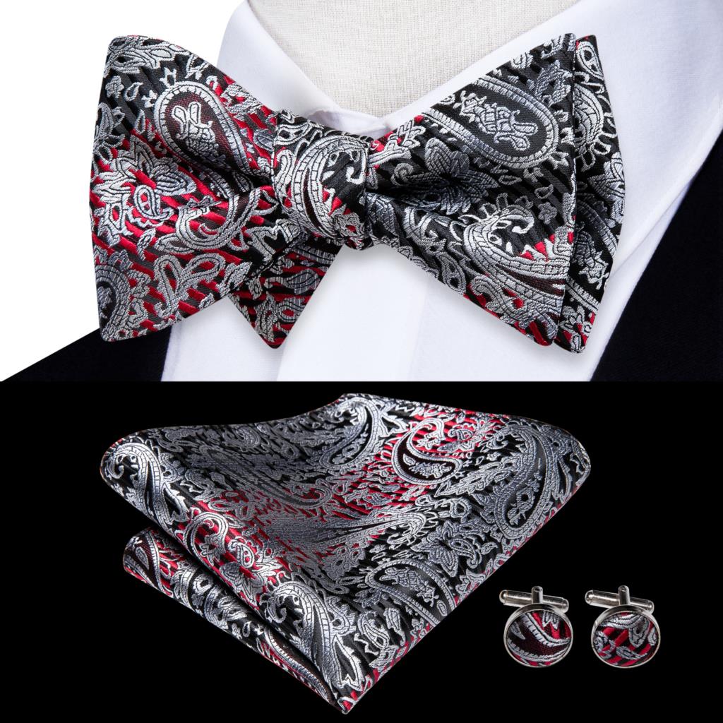 Jacquard Silk Self Bow Tie