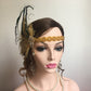 Vintage Gold Feather Headband