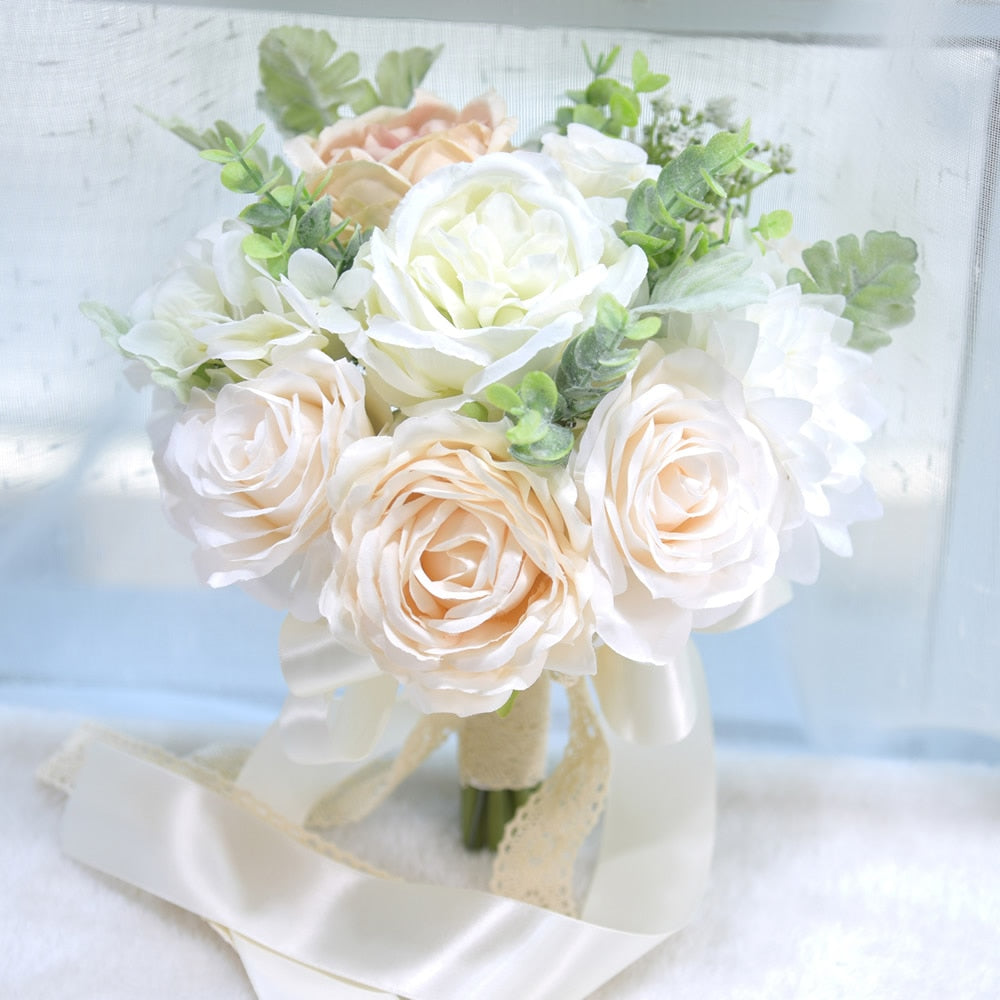 Rustic Vintage Cascading Bridal Bouquet