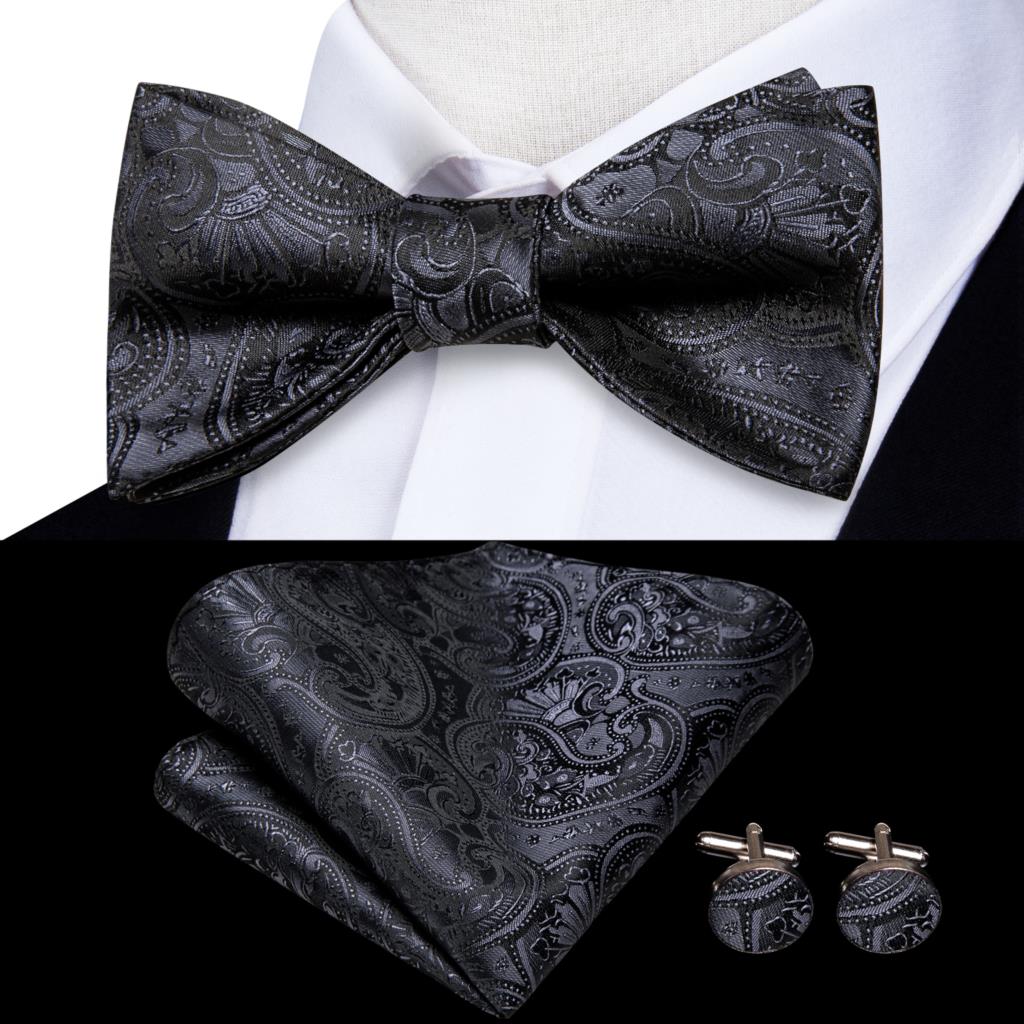 Jacquard Silk Self Bow Tie