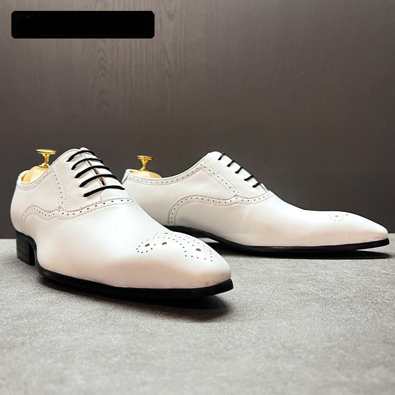 Oxford White Black Shoes