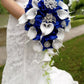 Royal Blue Waterfall Crystal Bouquets