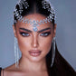 Rhinestone Forehead Headdress with Combs