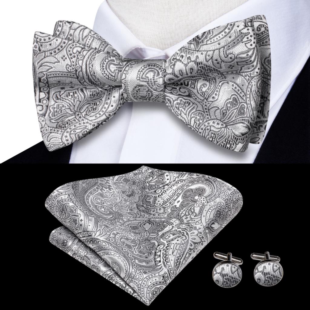 Jacquard Silk Self Bow Tie