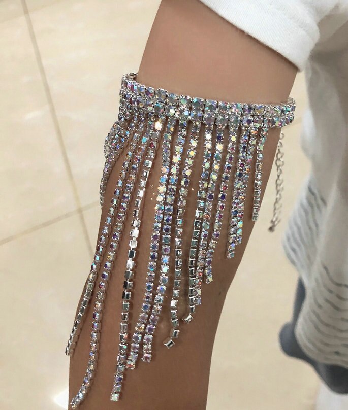Girls Crystal Ring Bracelet