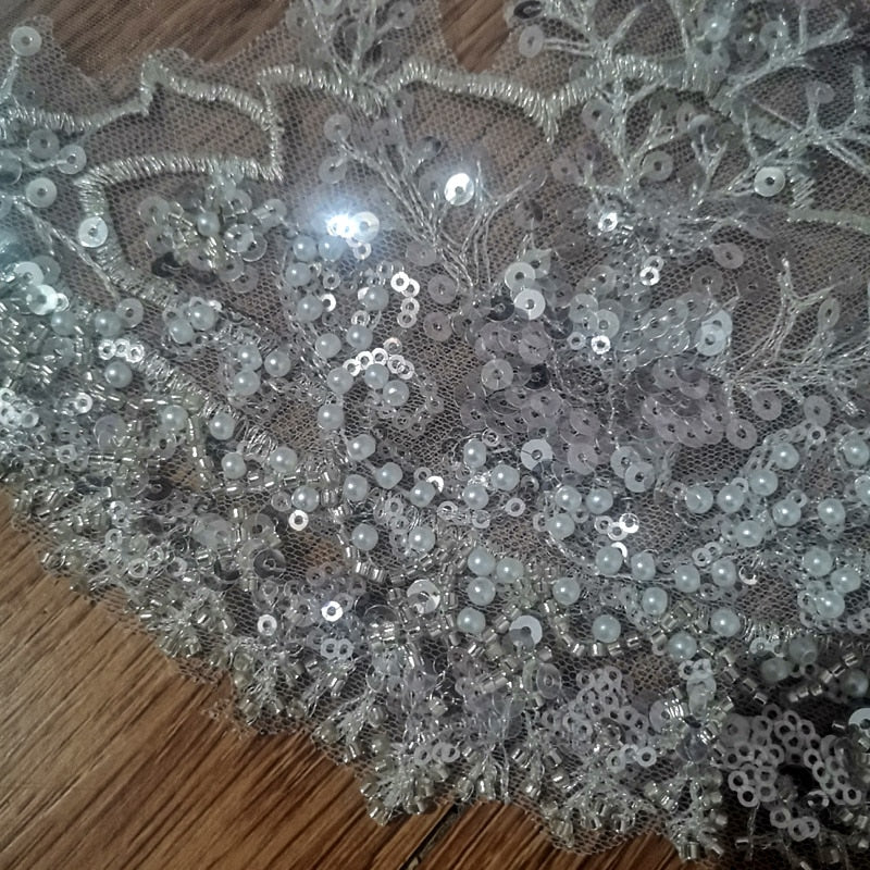 Sequins Beaded Pearl Bridal Wedding Veil design