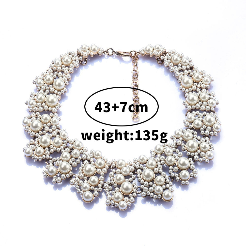 Fashion Pearls Statement Choker