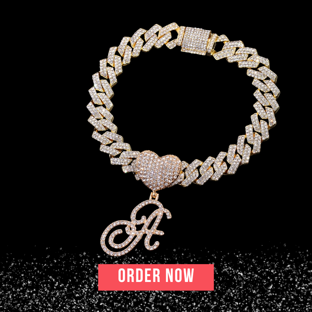 Trendy Cursive Letter Bracelet