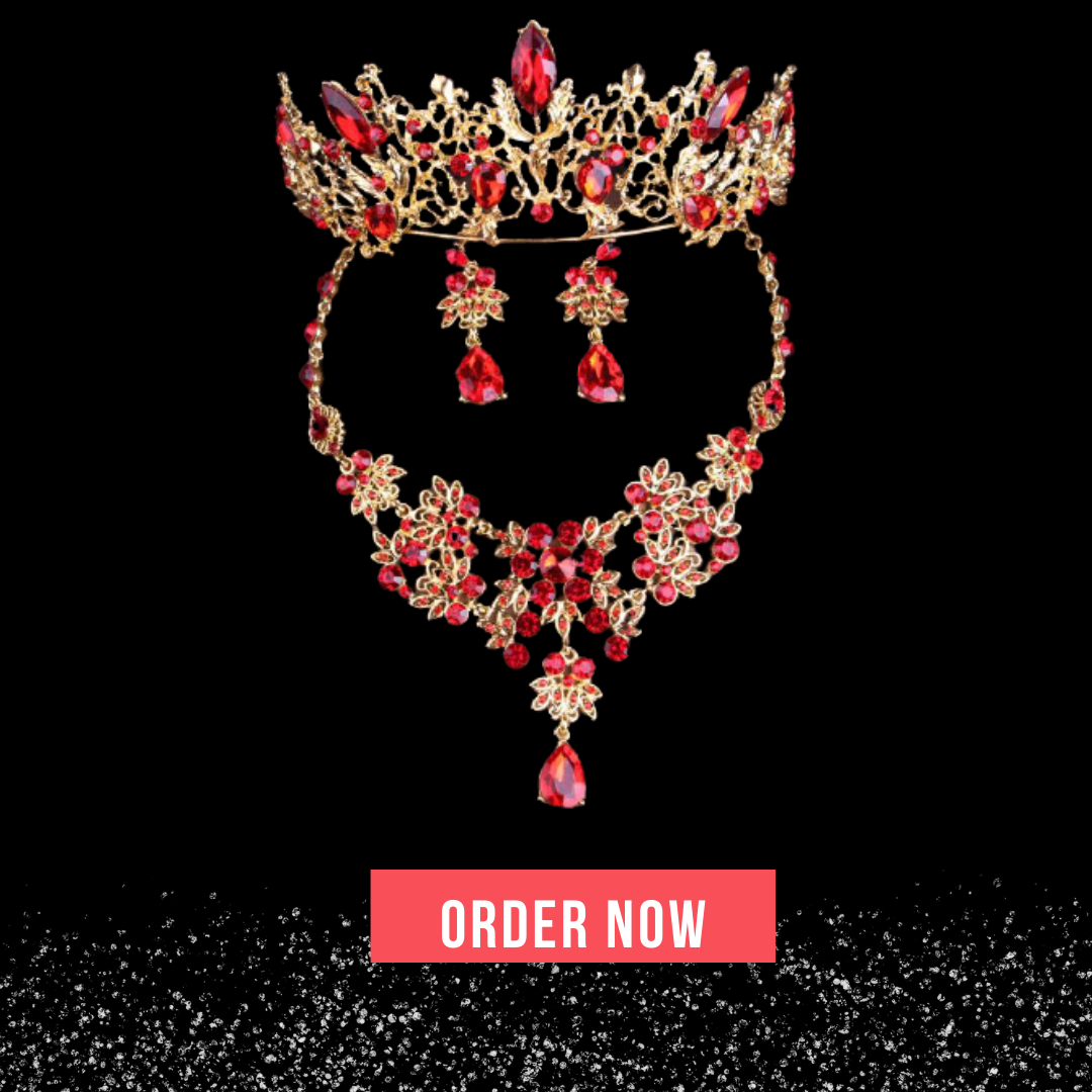 Vintage Gold RedJewelry Sets