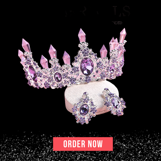 Purple Crystal Tiara Crown