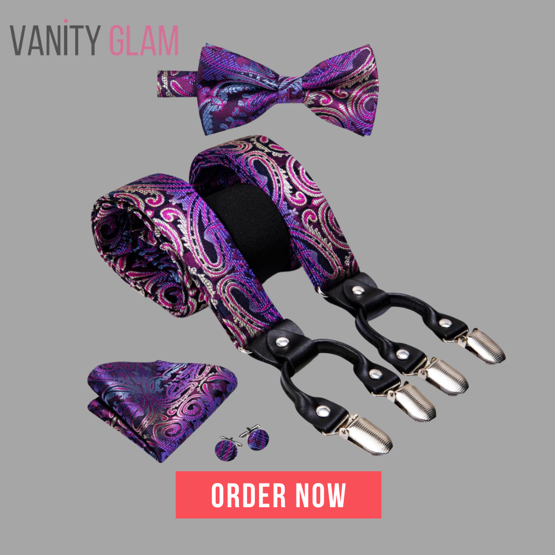 Men's Suspenders Bow Tie