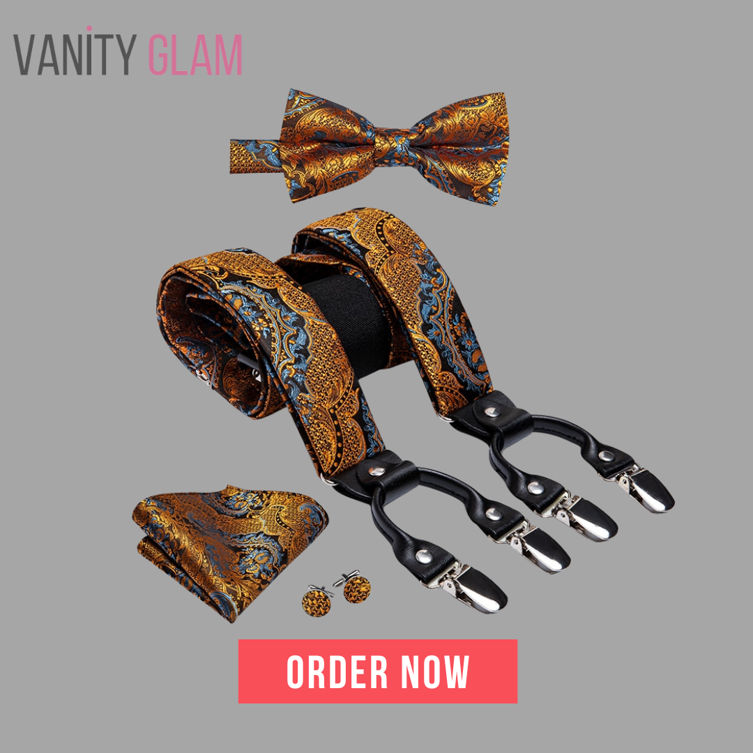 Vintage Silk Suspender Set