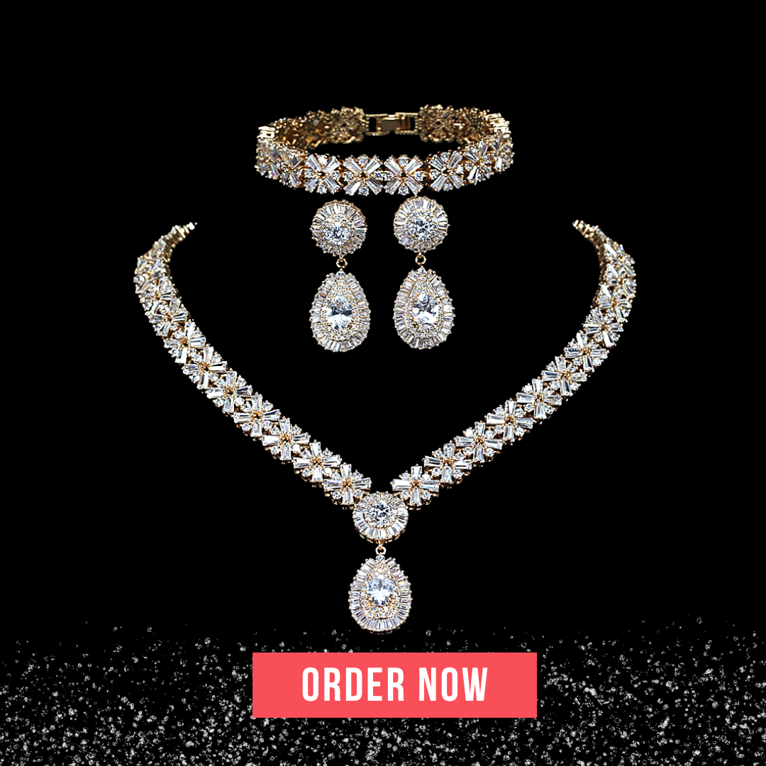Cubic Zirconia Party Jewelry Set