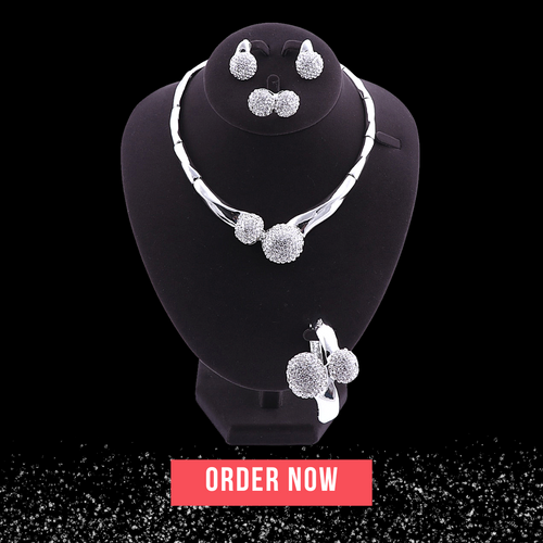 Gold Silver Plated Bridal Jewelry Sets