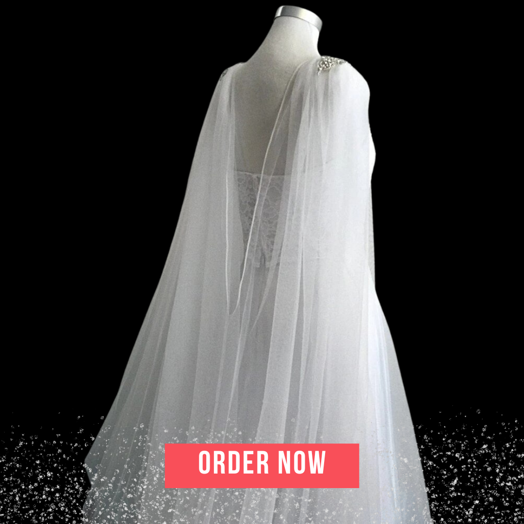 Diamond Top Cape Veil