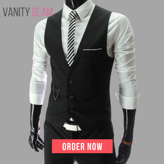 Mens Slim Fit Suit Vest