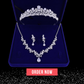 Luxury Crystal Leaf Jewelry Set
