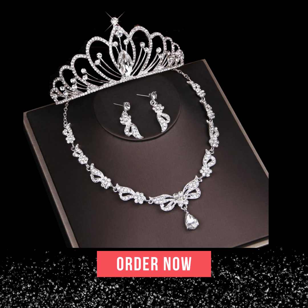 3PCS Rhinestone Crystal Jewelry Set