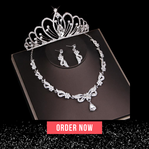 3PCS Rhinestone Crystal Jewelry Set