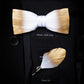 Natural Brid Feather Exquisite Bow Tie Brooch Pin