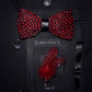 Natural Brid Feather Exquisite Bow Tie Brooch Pin