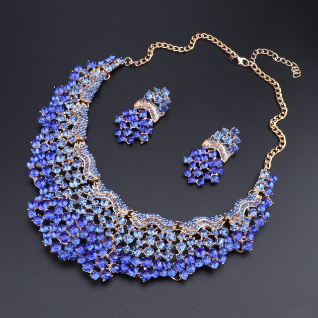 Pink Crystal Jewelry Set