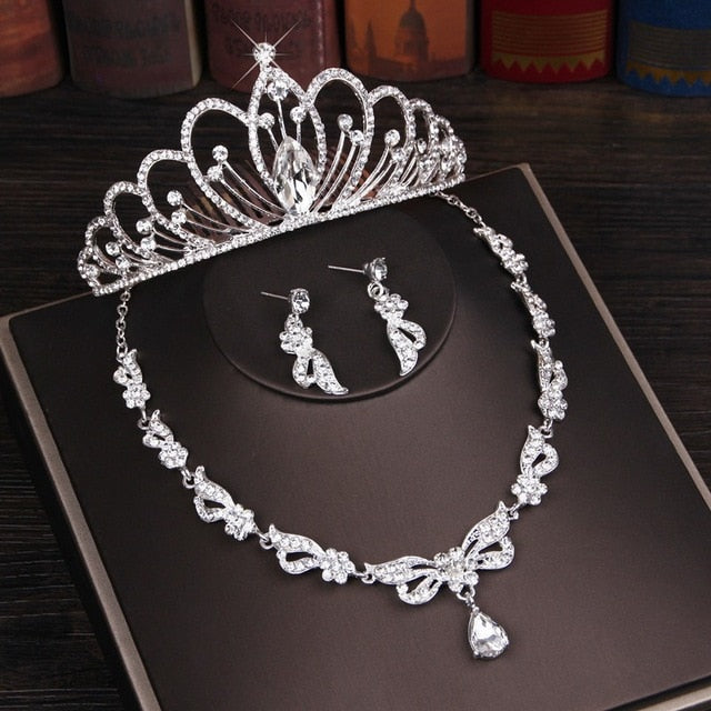 3PCS Rhinestone Crystal Jewelry Set