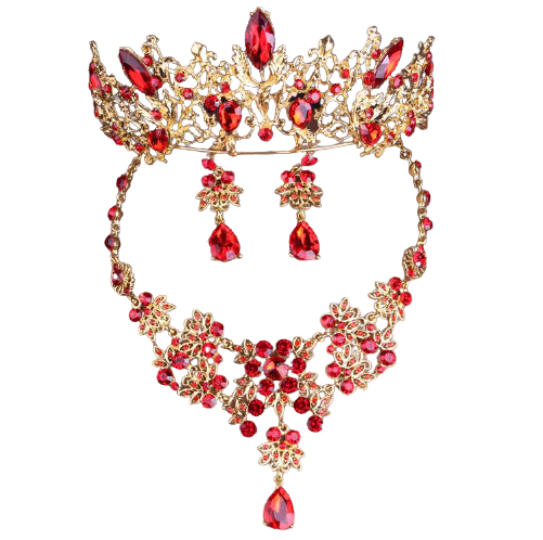 Vintage Gold RedJewelry Sets