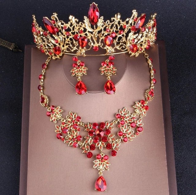 Vintage Gold RedJewelry Sets