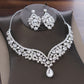 Crystal Water Drop Bridal Jewelry Set