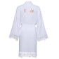 Bride Bridesmaid Robes with Lace Trim