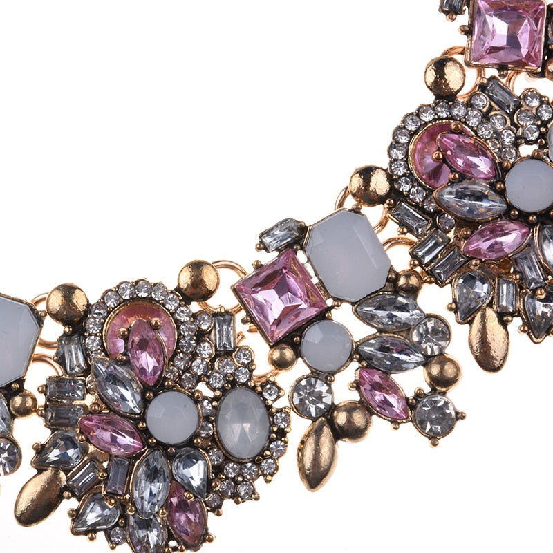 Luxury Crystal Rhinestone Bib Necklace
