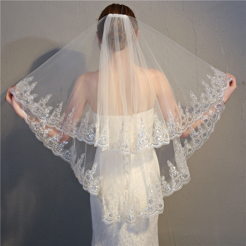 Two-Layer Short Wedding Veil