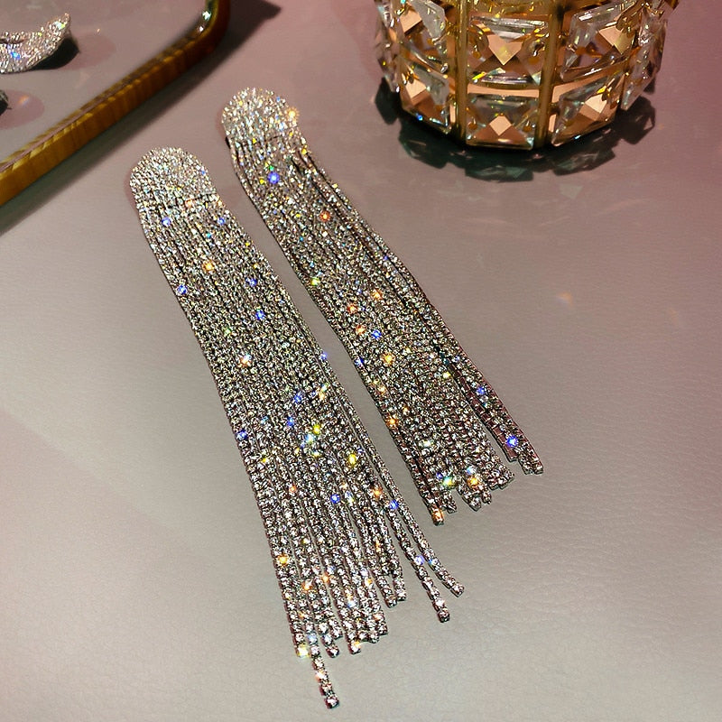 Tassel Rhinestone Earrings