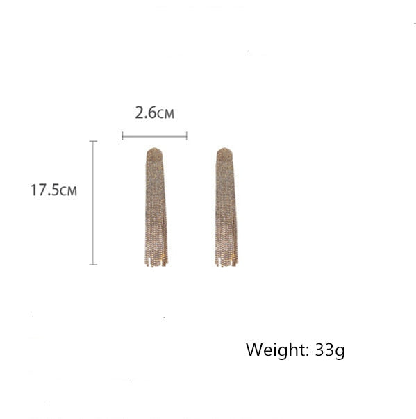 Tassel Rhinestone Earrings