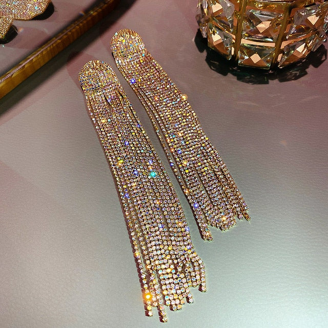 Tassel Rhinestone Earrings