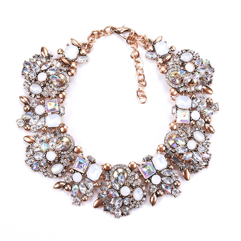 Luxury Crystal Rhinestone Bib Necklace