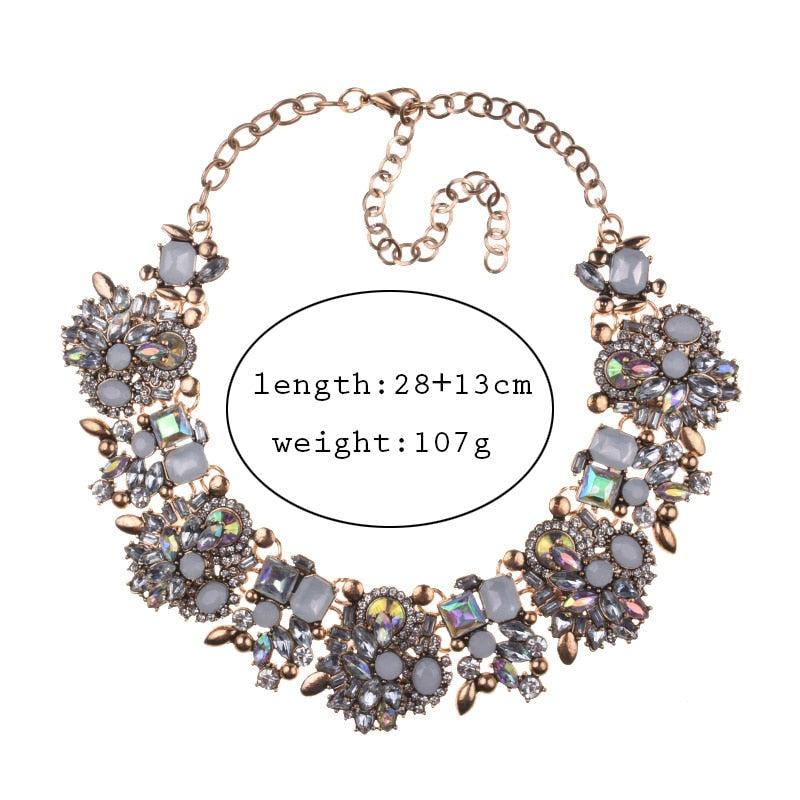 Luxury Crystal Rhinestone Bib Necklace