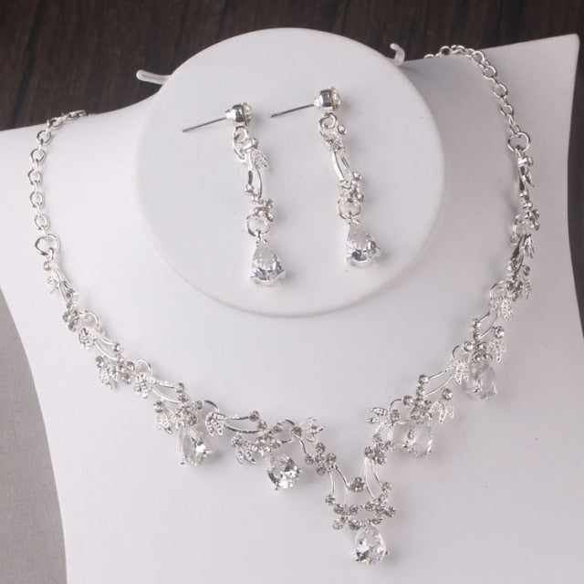 Luxury Geometric Crystal Jewelry Set