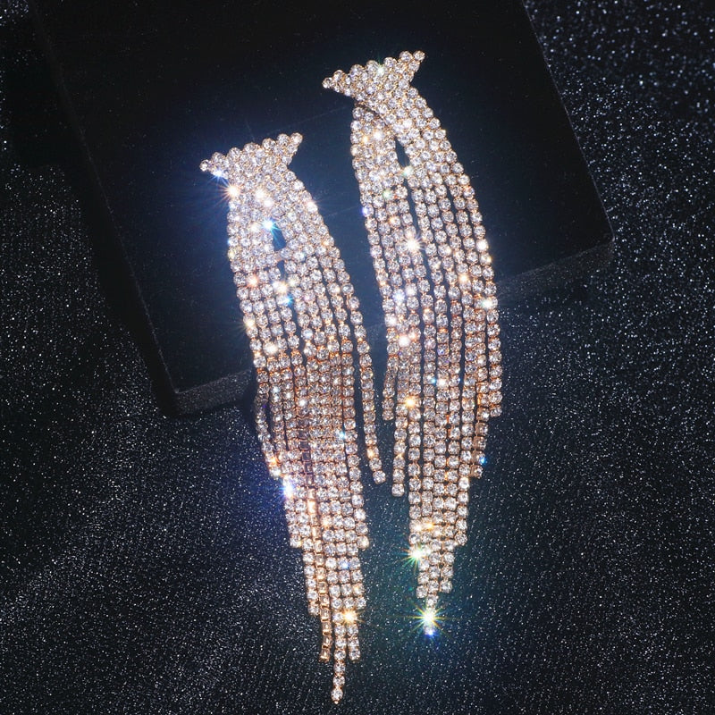 Luxury Rhinestone Dangle Earrings